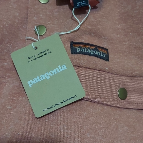 Women's Patagonia Hemp Pullover Sweatshirt NWT Size Medium Red Orange Rust NEW - Picture 2 of 3